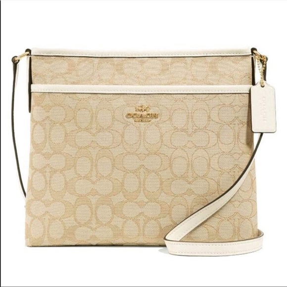 coach file crossbody in signature jacquard